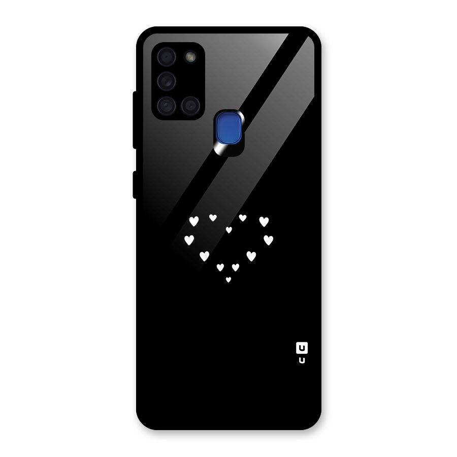 Heart of Hearts Glass Back Case for Galaxy A21s