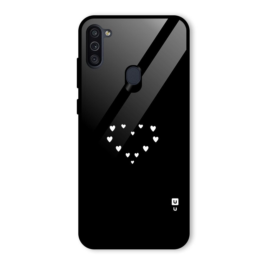 Heart of Hearts Glass Back Case for Galaxy M11