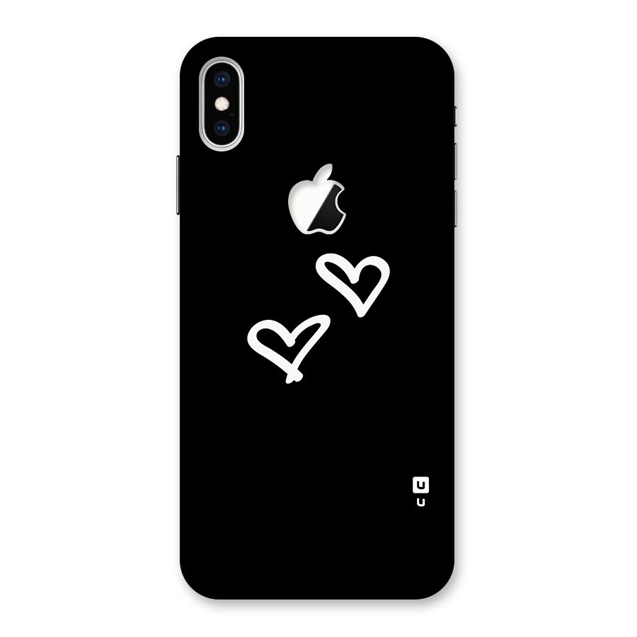 Hearts Love Back Case for iPhone XS Max Apple Cut