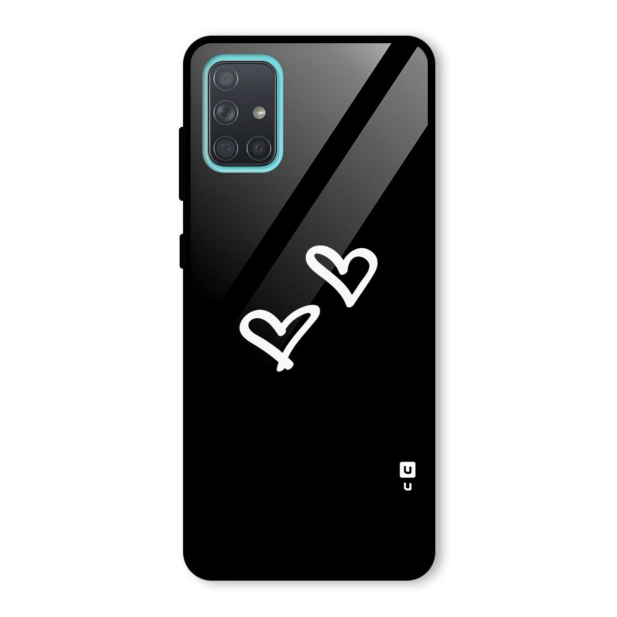 Hearts Love Glass Back Case for Galaxy A71