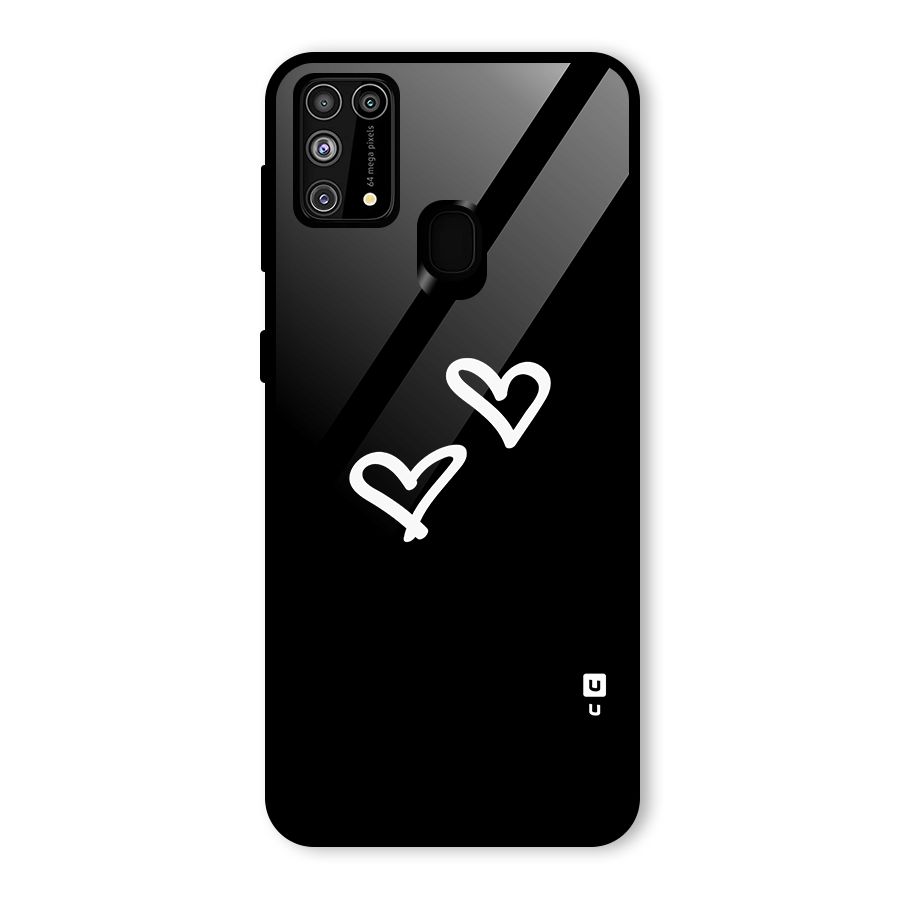 Hearts Love Glass Back Case for Galaxy M31