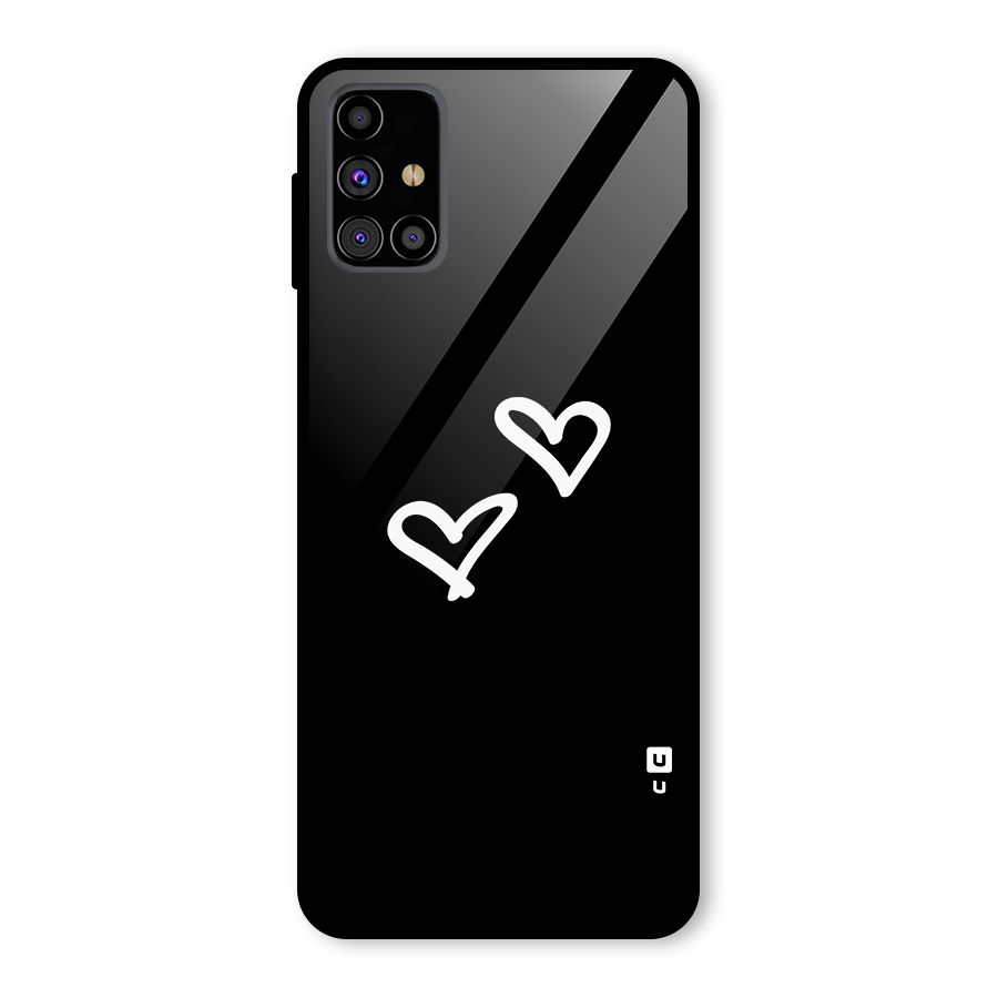 Hearts Love Glass Back Case for Galaxy M31s