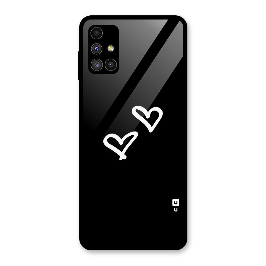 Hearts Love Glass Back Case for Galaxy M51
