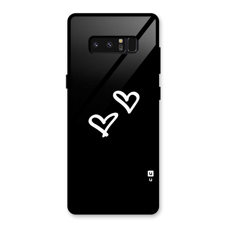 Hearts Love Glass Back Case for Galaxy Note 8