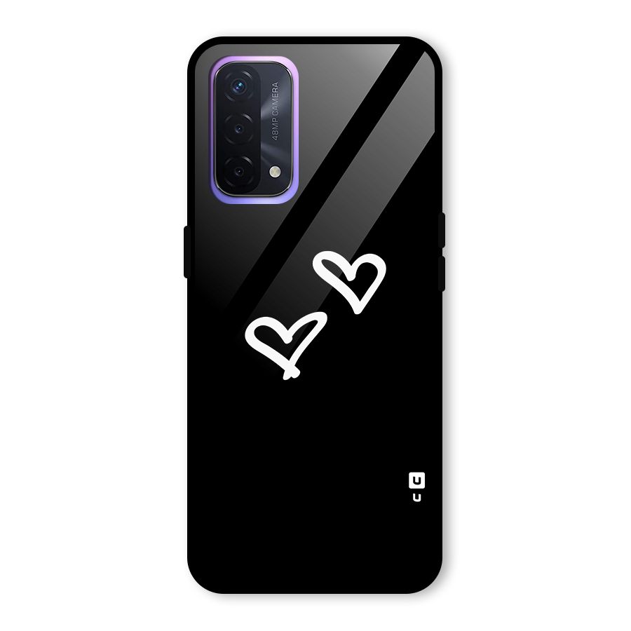 Hearts Love Glass Back Case for Oppo A74 5G