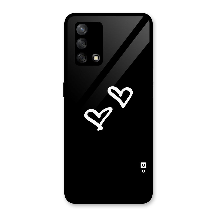 Hearts Love Glass Back Case for Oppo F19