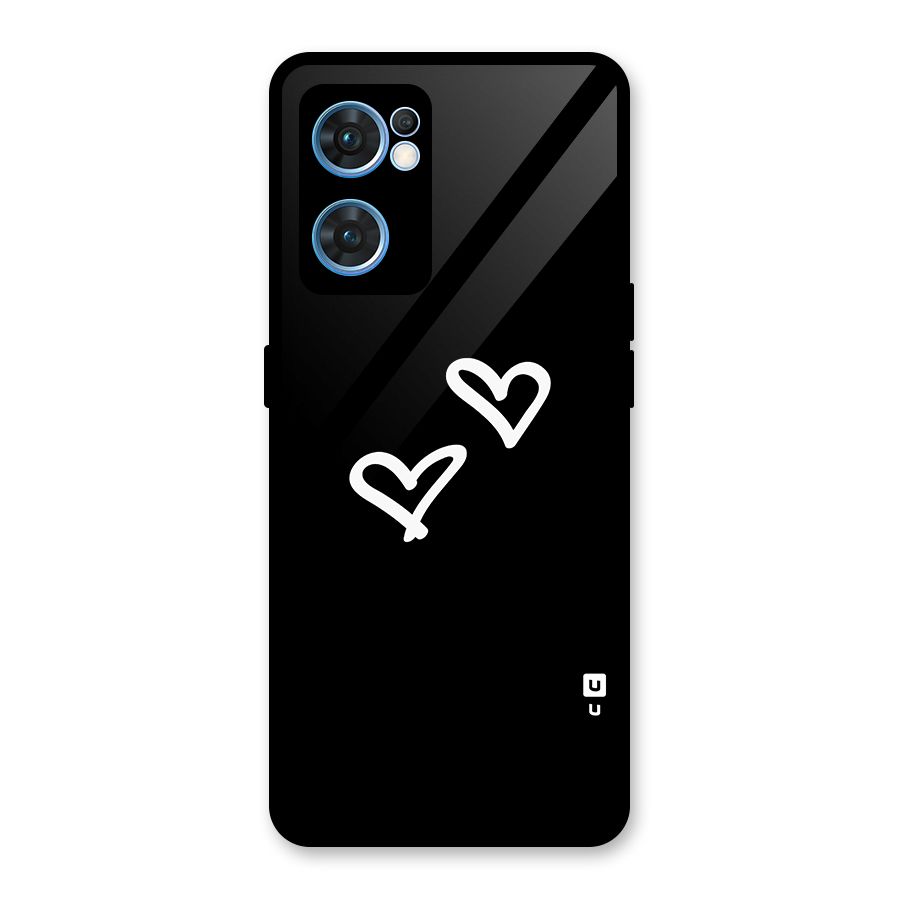 Hearts Love Glass Back Case for Oppo Reno7 5G
