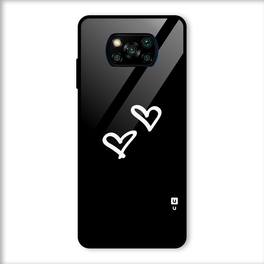 Hearts Love Glass Back Case for Poco X3