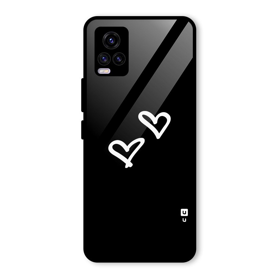 Hearts Love Glass Back Case for Vivo V20