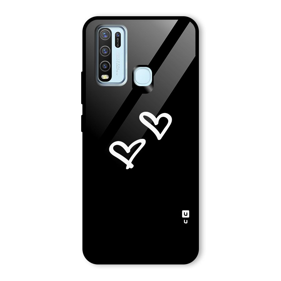 Hearts Love Glass Back Case for Vivo Y30