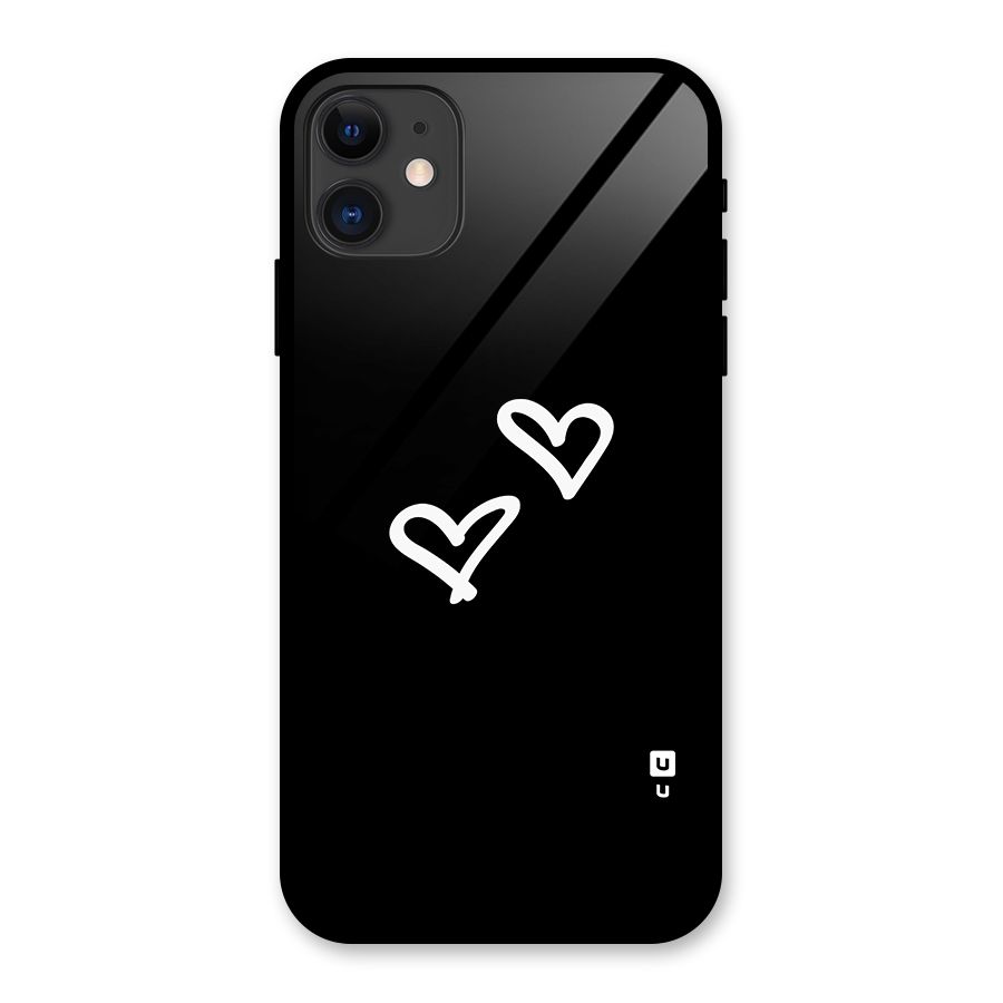 Hearts Love Glass Back Case for iPhone 11