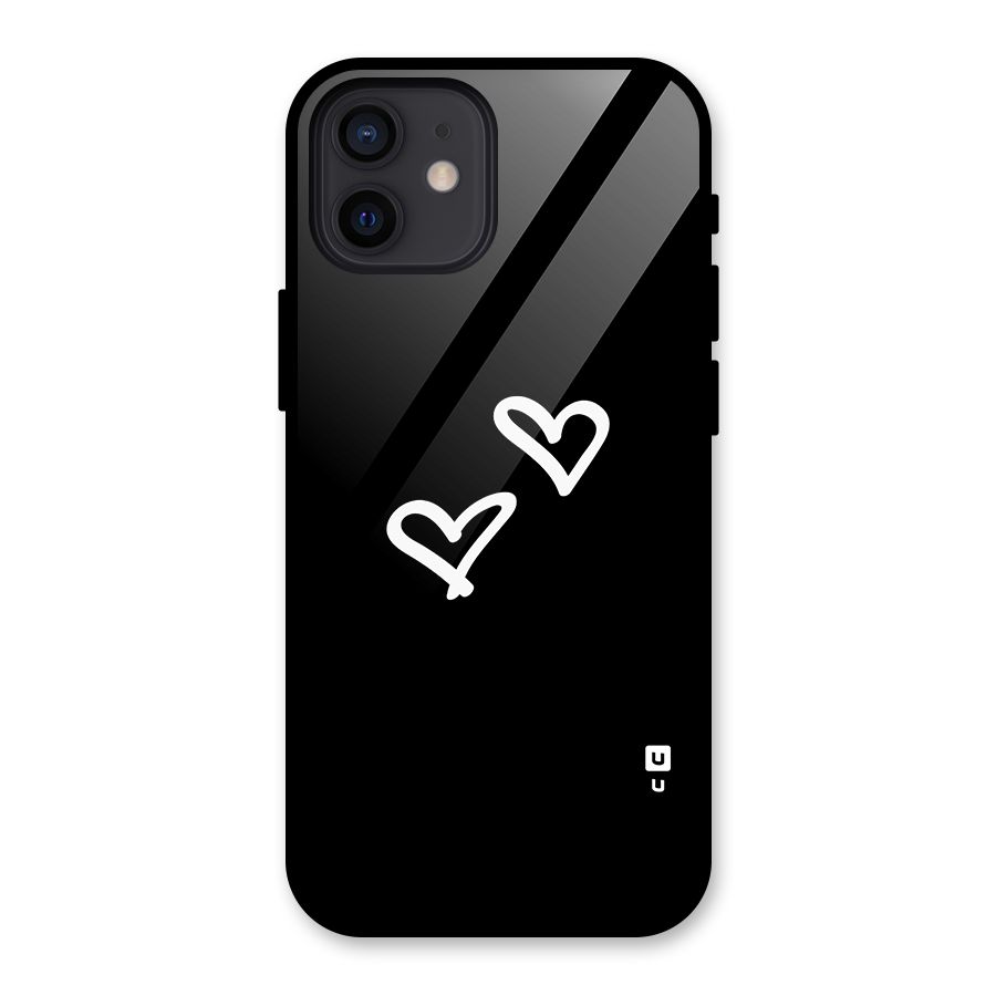 Hearts Love Glass Back Case for iPhone 12