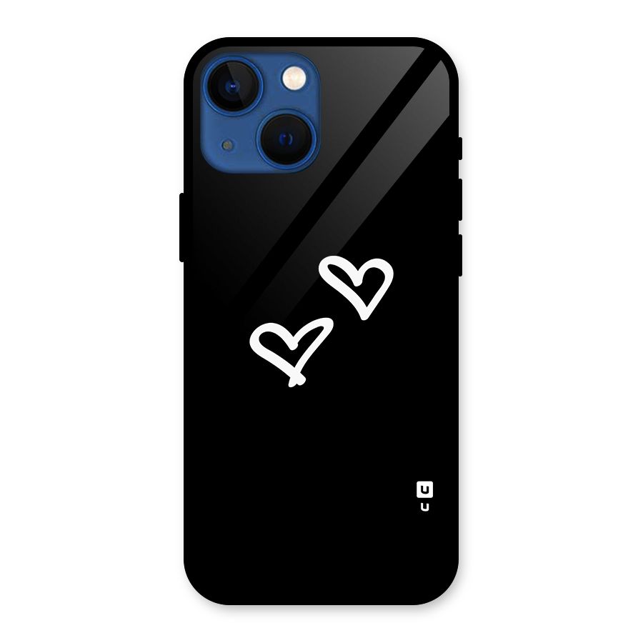 Hearts Love Glass Back Case for iPhone 13 Mini
