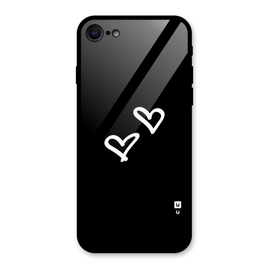 Hearts Love Glass Back Case for iPhone 7