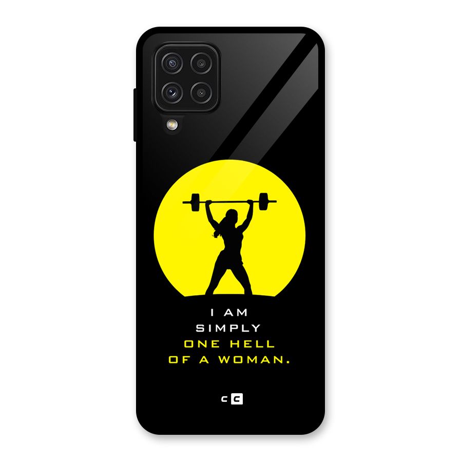 Hell Women Glass Back Case for Galaxy A22 4G