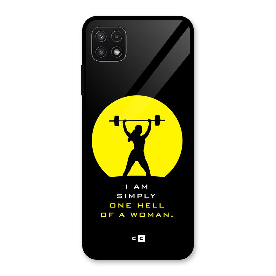 Hell Women Glass Back Case for Galaxy A22 5G