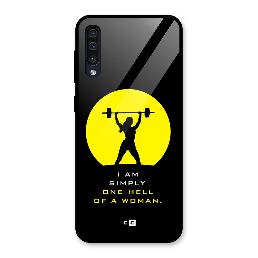 Hell Women Glass Back Case for Galaxy A50