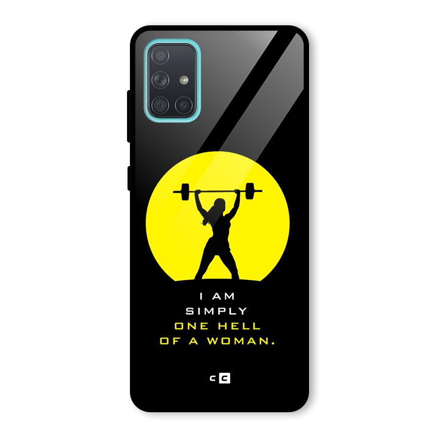 Hell Women Glass Back Case for Galaxy A71