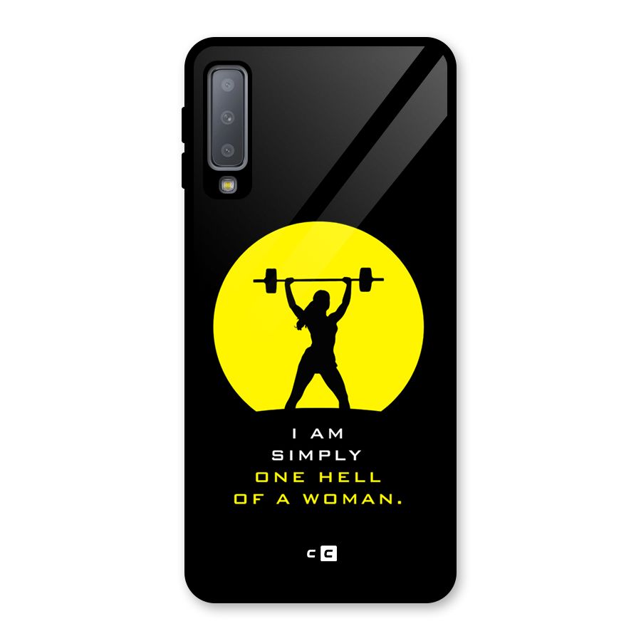 Hell Women Glass Back Case for Galaxy A7 (2018)