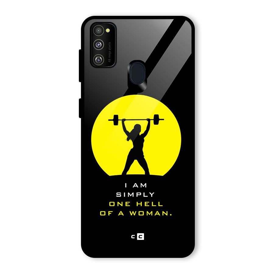 Hell Women Glass Back Case for Galaxy M30s