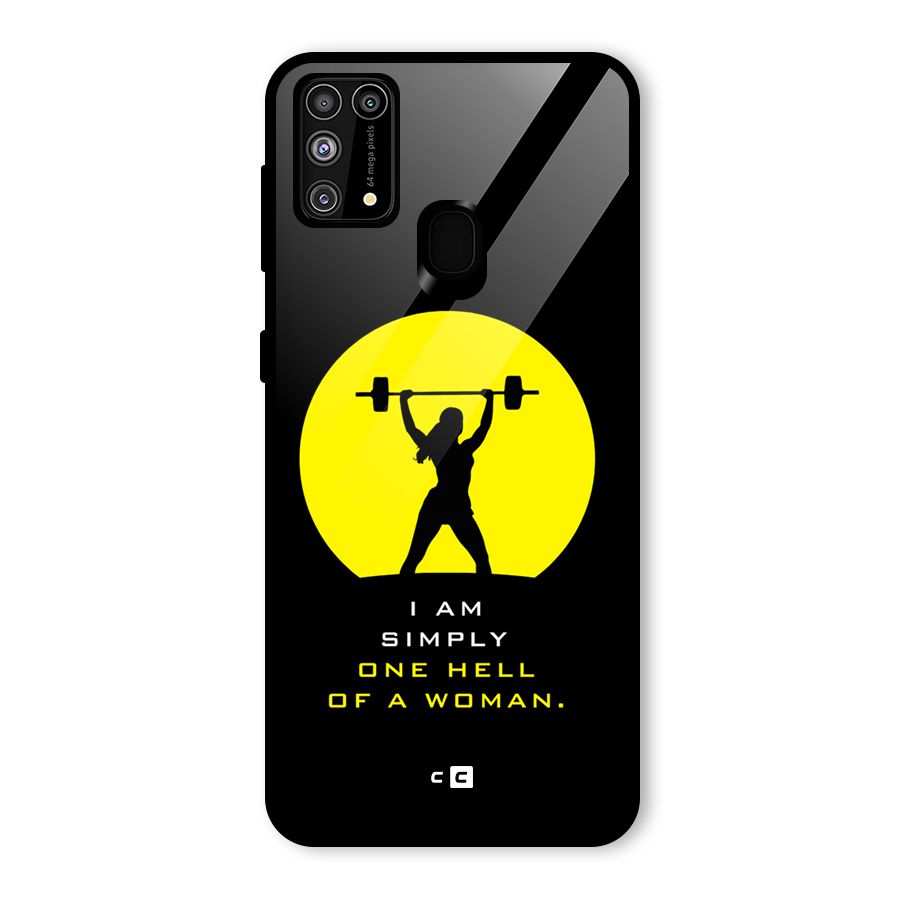 Hell Women Glass Back Case for Galaxy M31