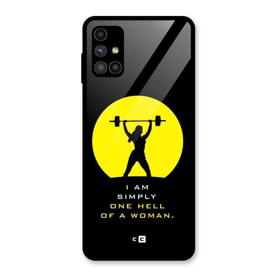 Hell Women Glass Back Case for Galaxy M51
