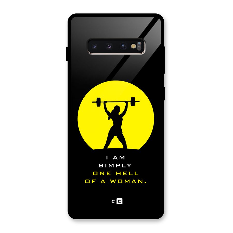 Hell Women Glass Back Case for Galaxy S10 Plus