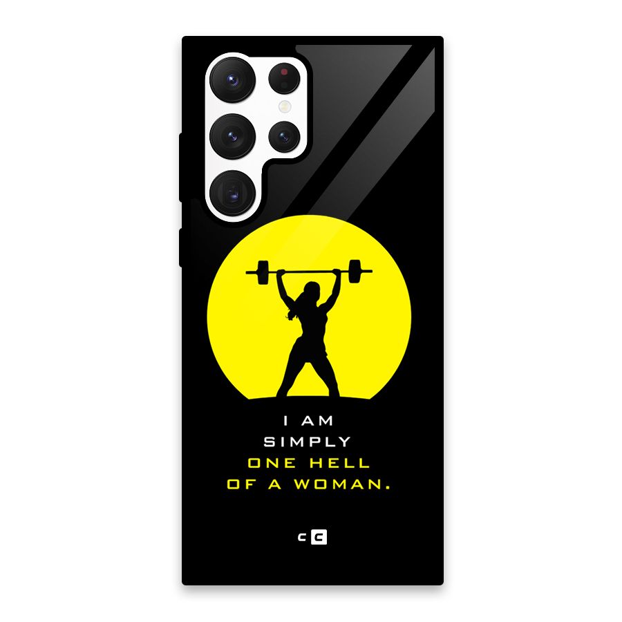Hell Women Glass Back Case for Galaxy S22 Ultra 5G
