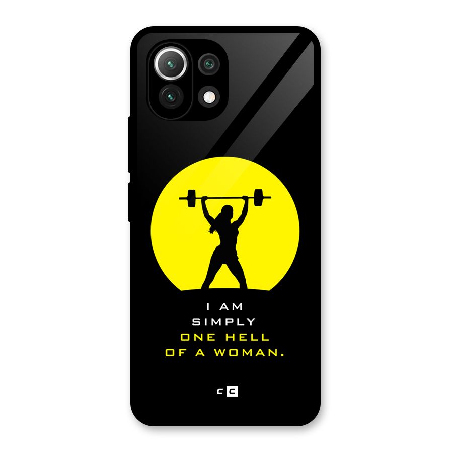 Hell Women Glass Back Case for Mi 11 Lite