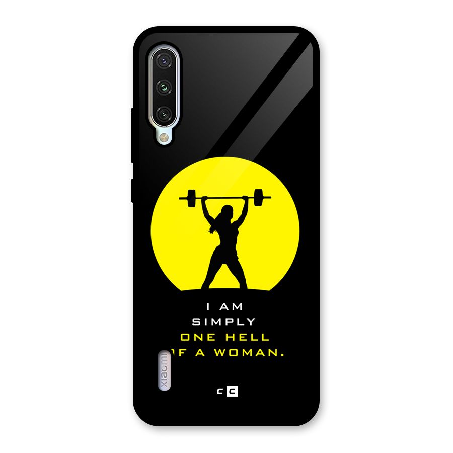 Hell Women Glass Back Case for Mi A3