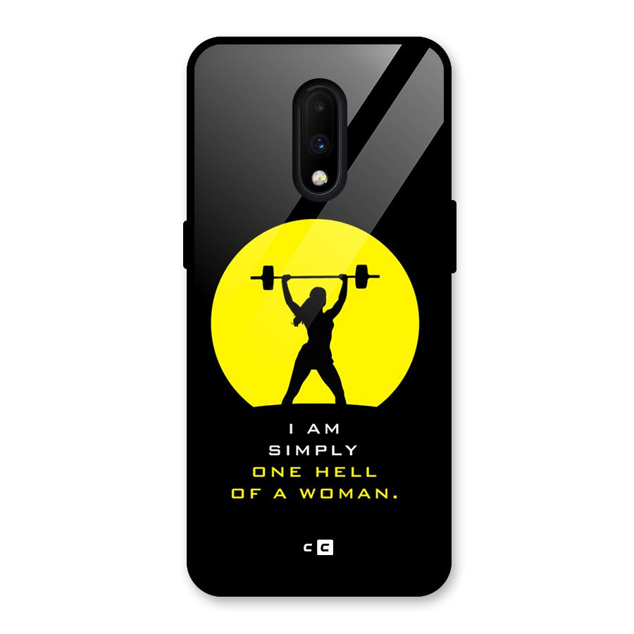 Hell Women Glass Back Case for OnePlus 7