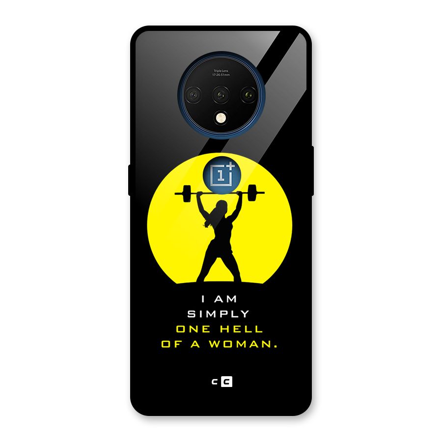 Hell Women Glass Back Case for OnePlus 7T
