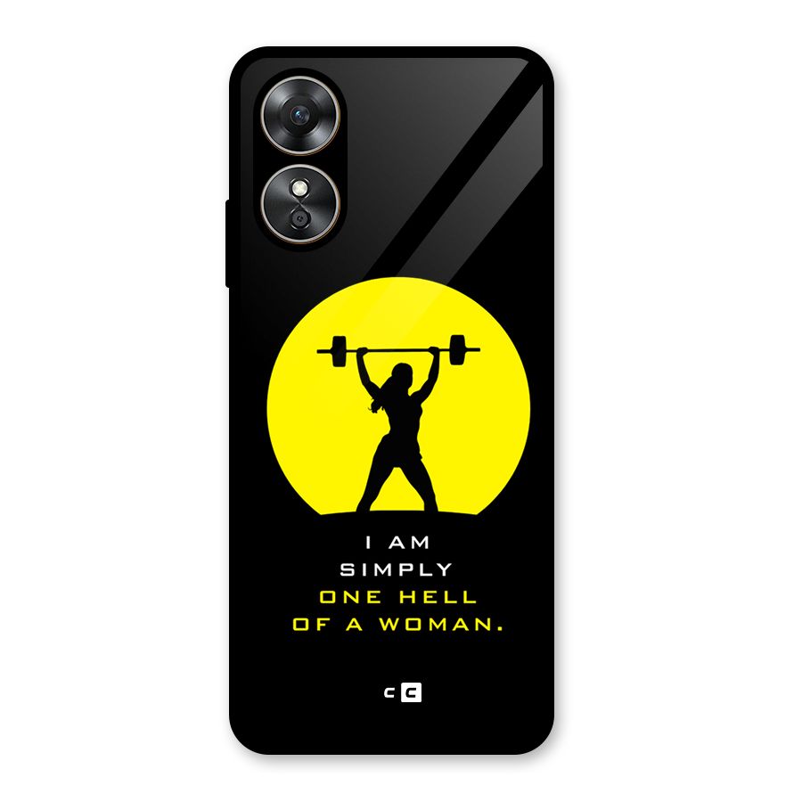 Hell Women Glass Back Case for Oppo A17