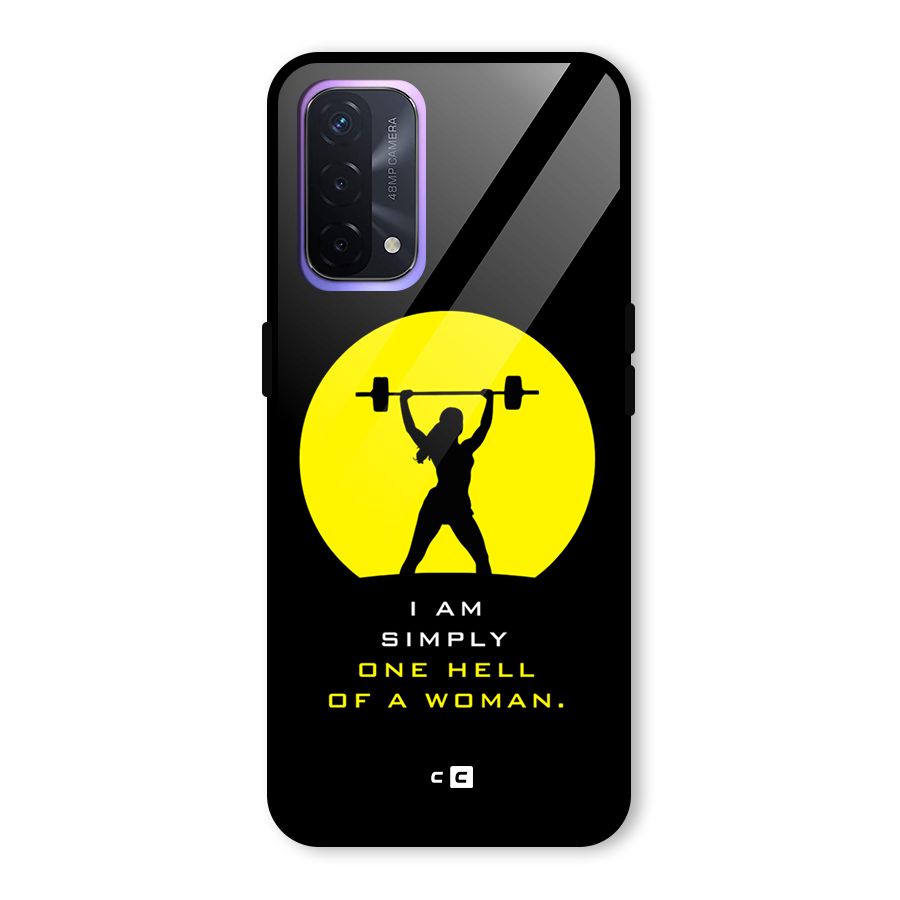 Hell Women Glass Back Case for Oppo A74 5G