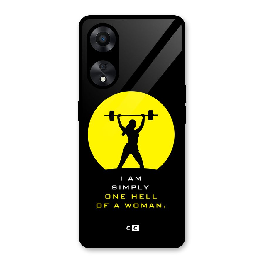 Hell Women Glass Back Case for Oppo A78