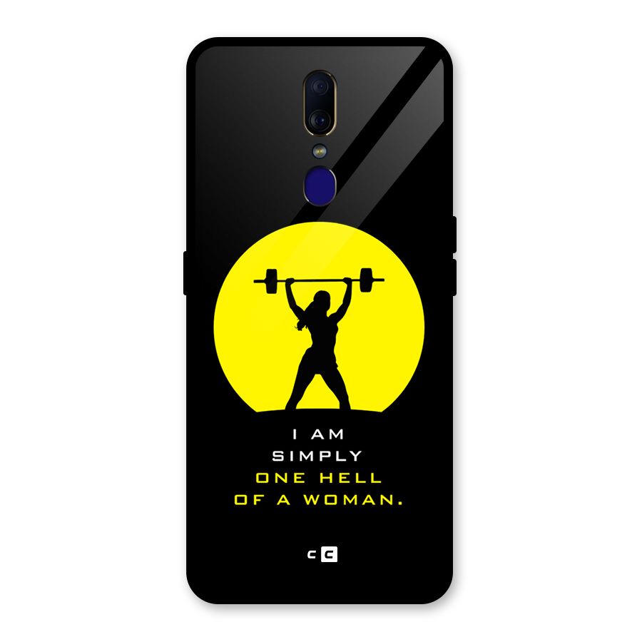 Hell Women Glass Back Case for Oppo F11