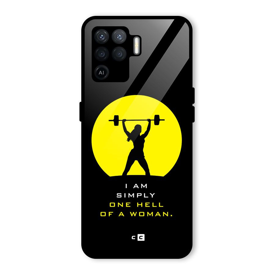 Hell Women Glass Back Case for Oppo F19 Pro