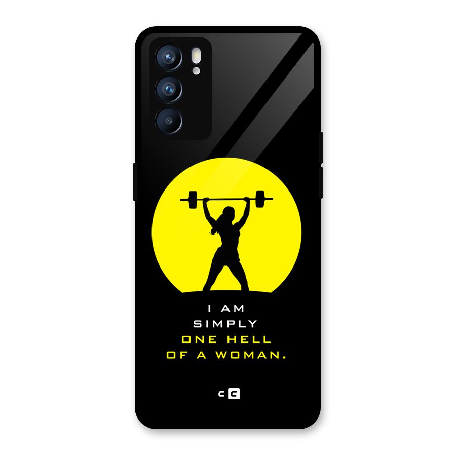 Hell Women Glass Back Case for Oppo Reno6 5G