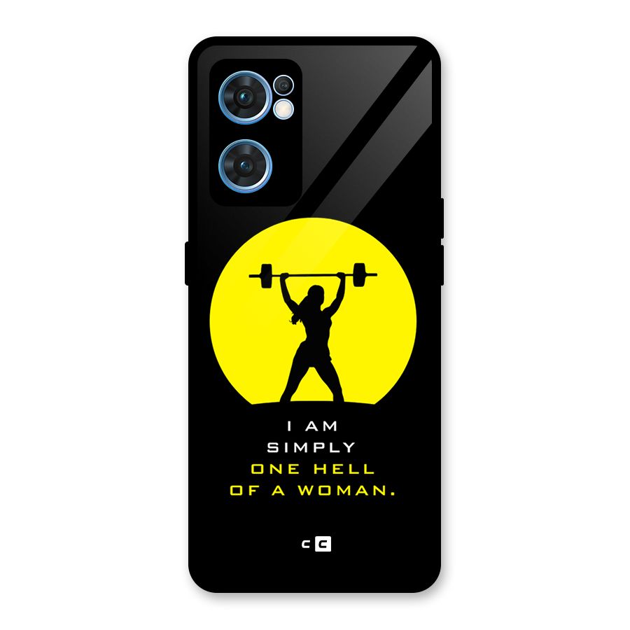Hell Women Glass Back Case for Oppo Reno7 5G