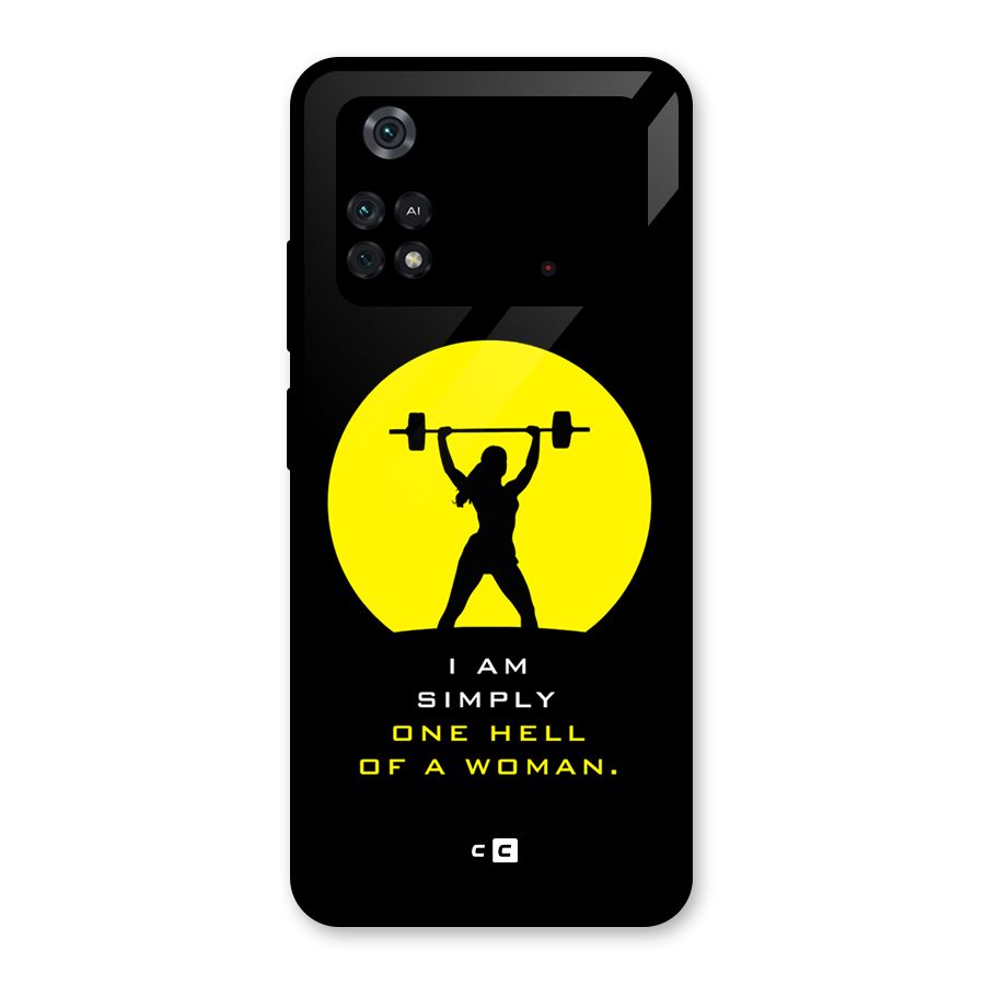 Hell Women Glass Back Case for Poco M4 Pro 4G