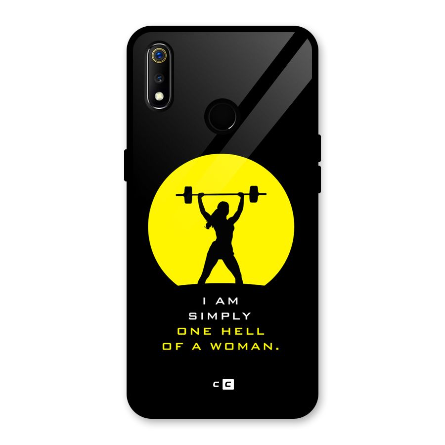 Hell Women Glass Back Case for Realme 3i
