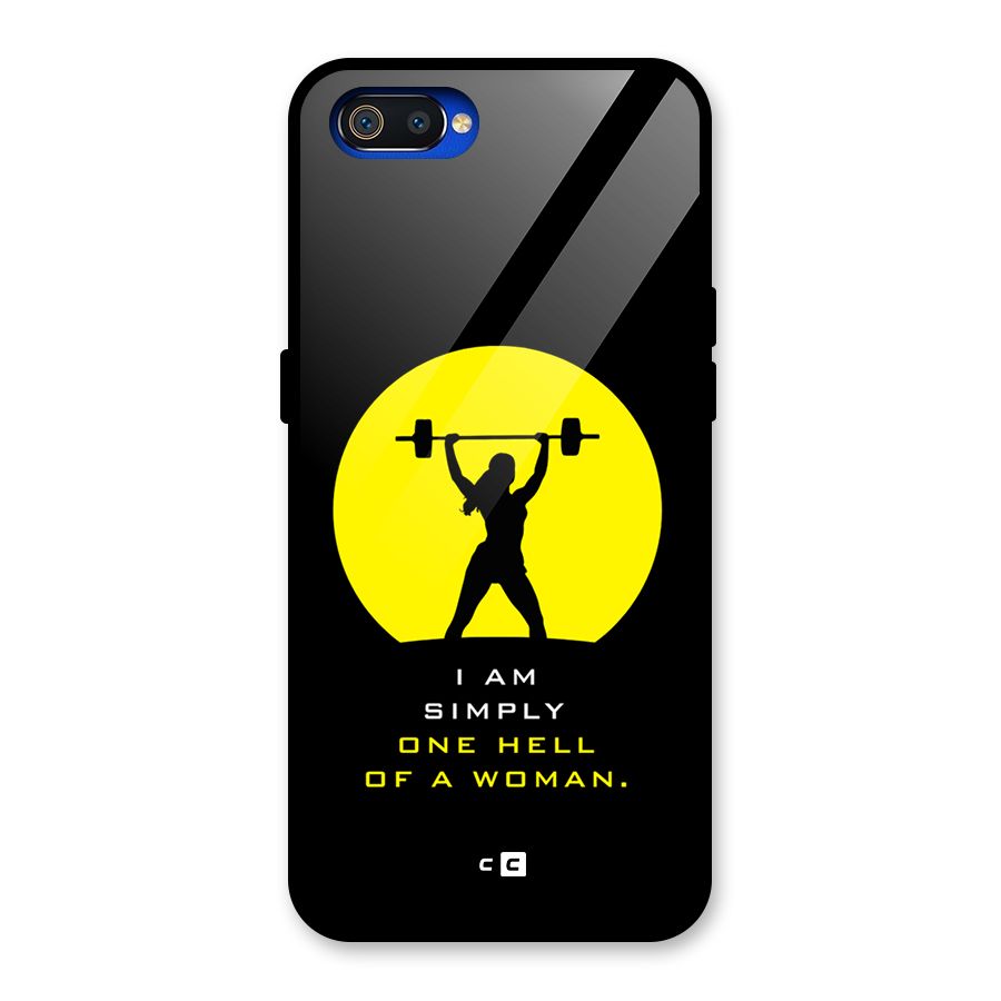 Hell Women Glass Back Case for Realme C2