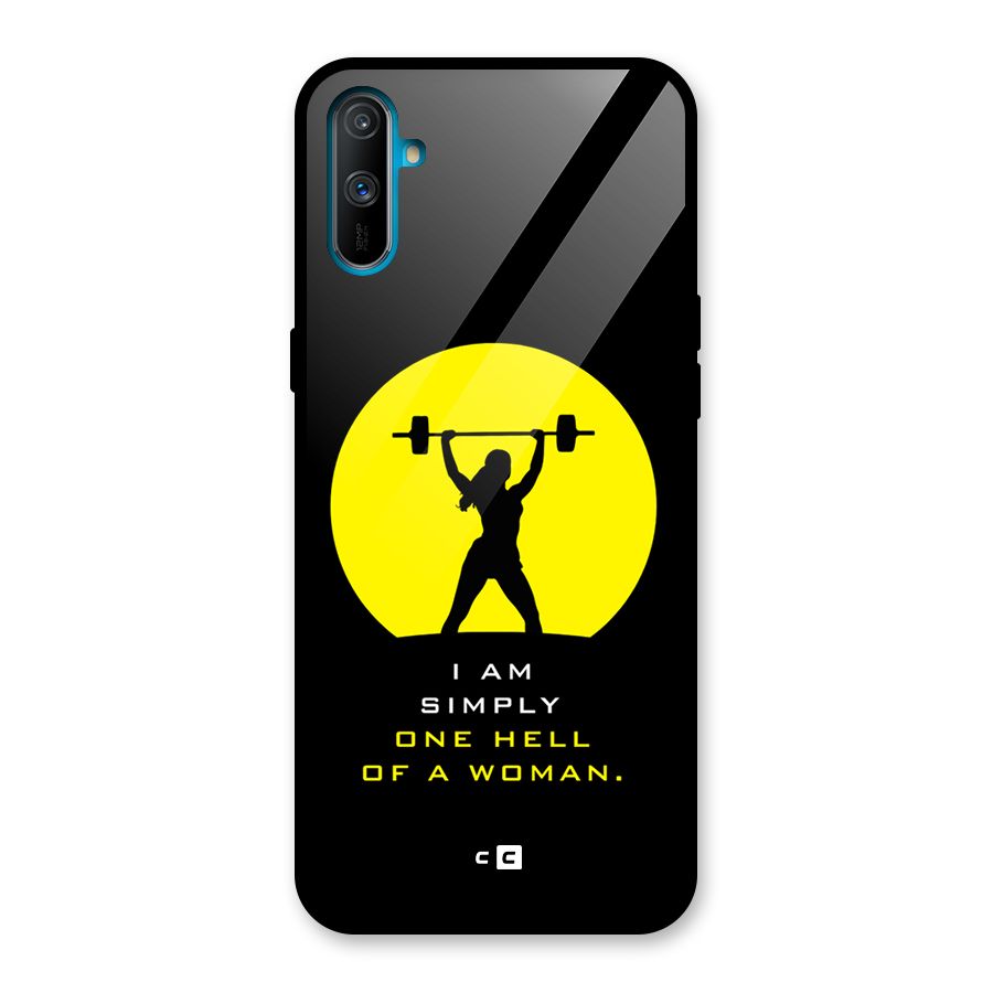 Hell Women Glass Back Case for Realme C3