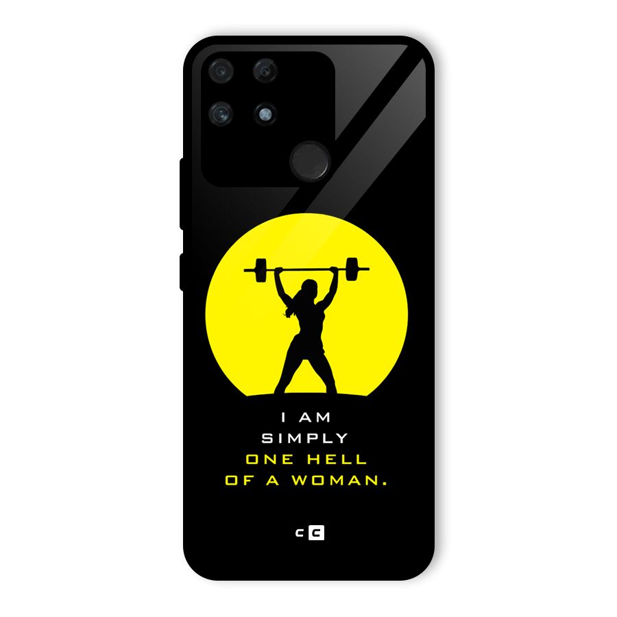 Hell Women Glass Back Case for Realme Narzo 50A