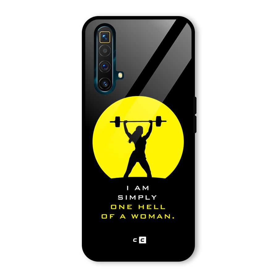 Hell Women Glass Back Case for Realme X3