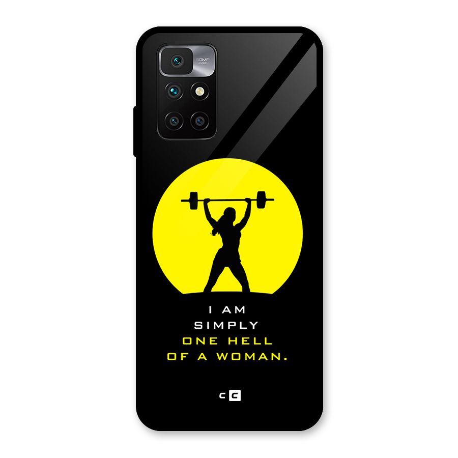 Hell Women Glass Back Case for Redmi 10 Prime