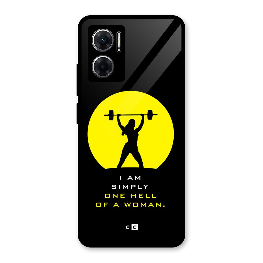 Hell Women Glass Back Case for Redmi 11 Prime 5G