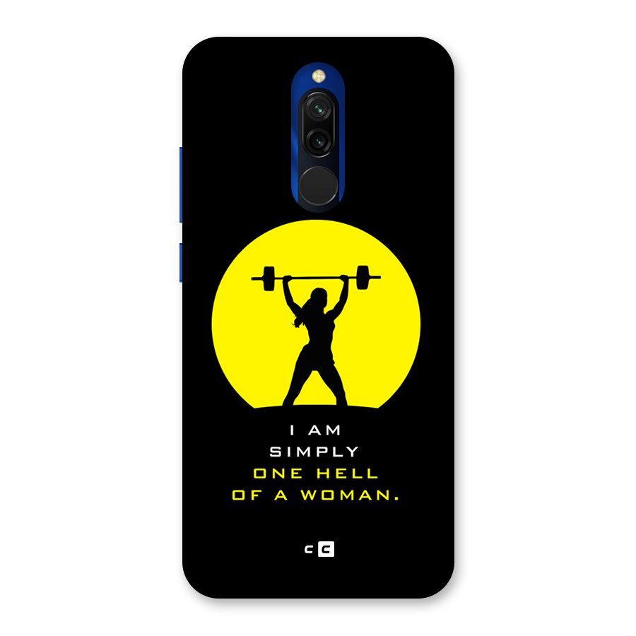 Hell Women Glass Back Case for Redmi 8