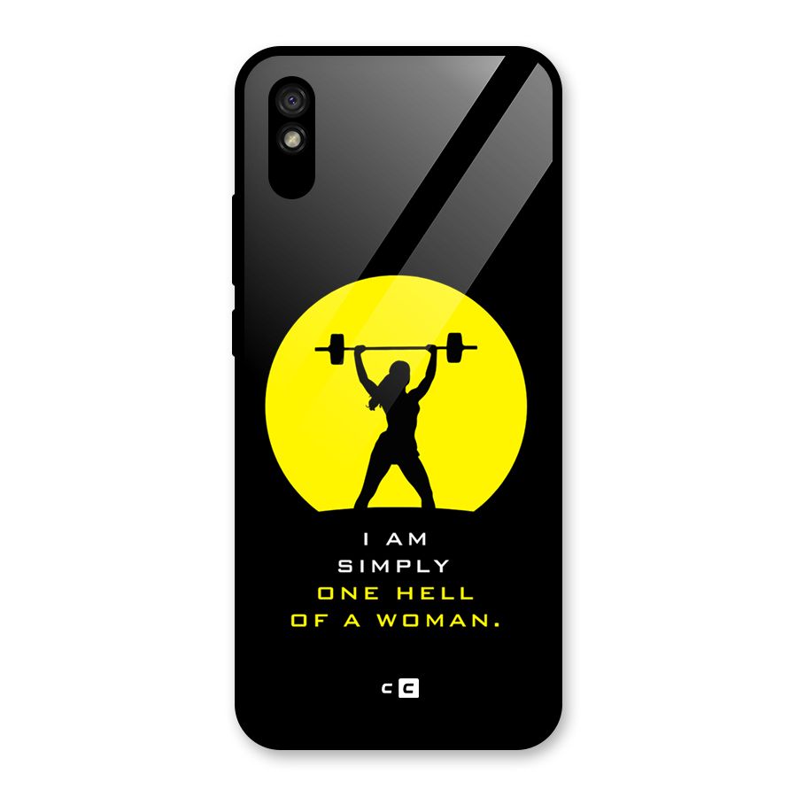 Hell Women Glass Back Case for Redmi 9A