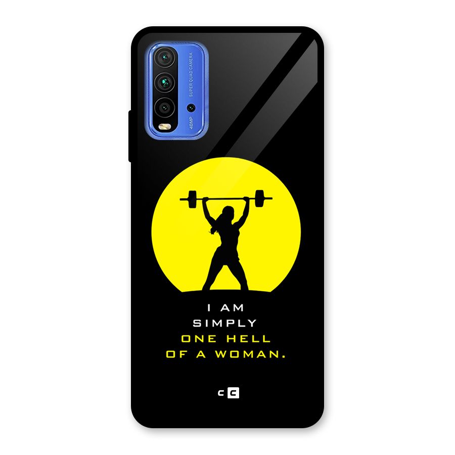Hell Women Glass Back Case for Redmi 9 Power